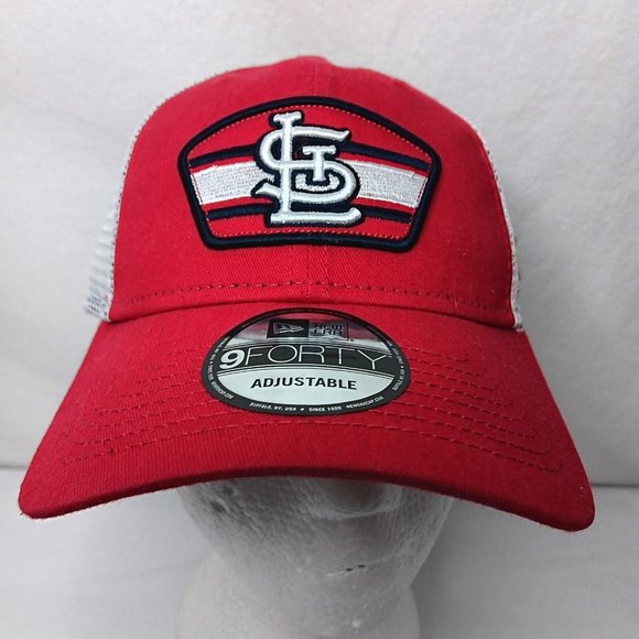 St Louis Cardinals MLB Baseball Cap New Era 9Forty Red Mesh Adjustable Hat NEW - Picture 2 of 10